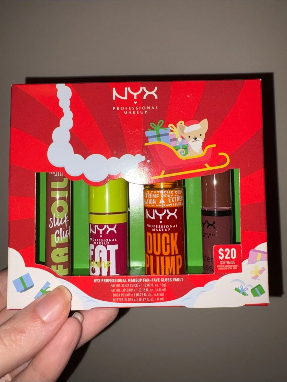 NYX Lip Gloss & Balm Set - Red, Green, Orange, Brown